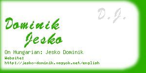 dominik jesko business card